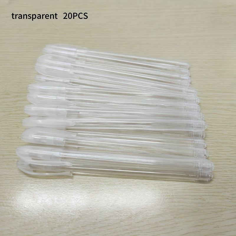 Image of 20pcs/10pcs Transparent Empty Pen Holder, Universal Transparent Pen Box, Empty Hand Account Pen, Suitable For Regular Pen Additions