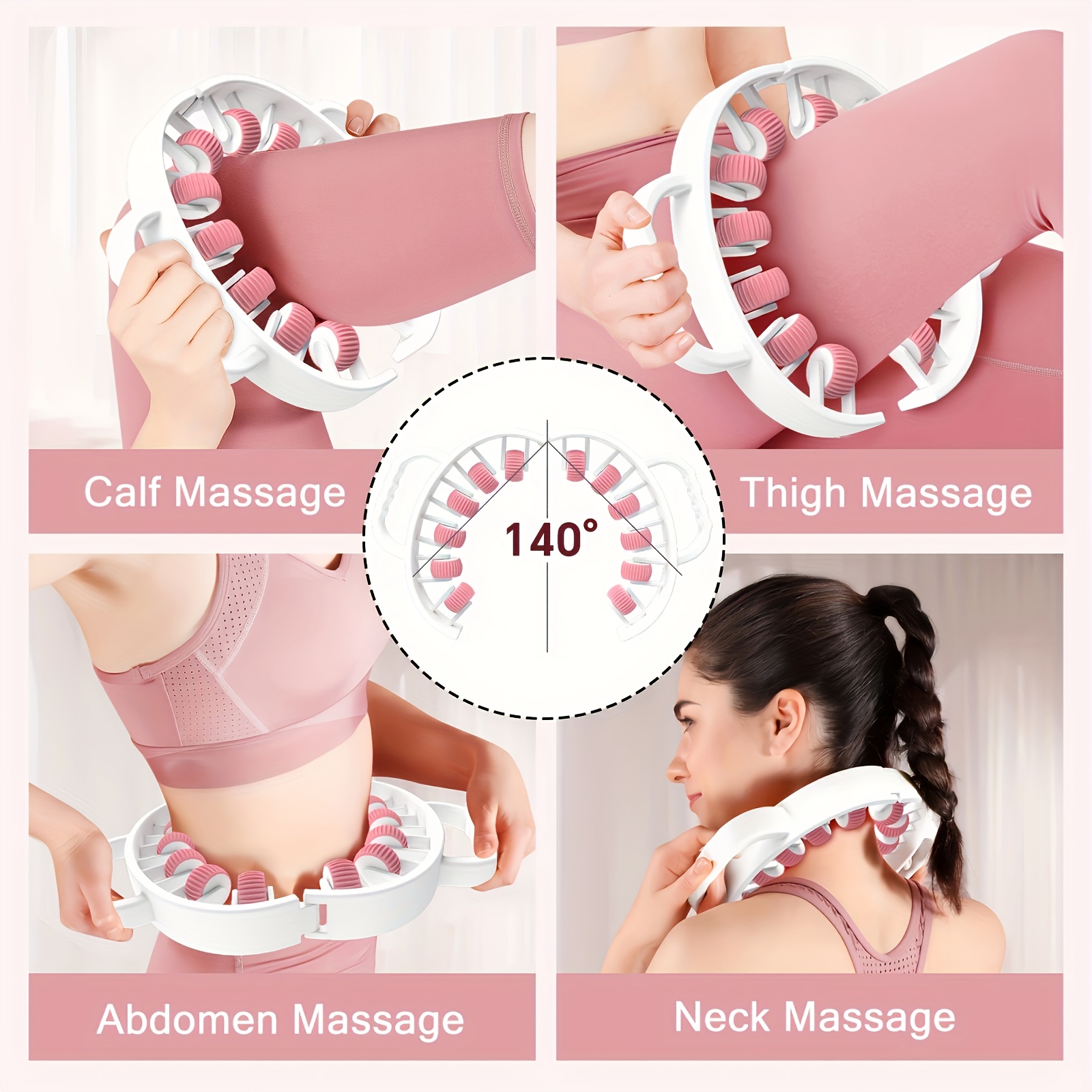 round roller manual massage tool to massage leg back musculature stretch muscles after exercise Product details 4