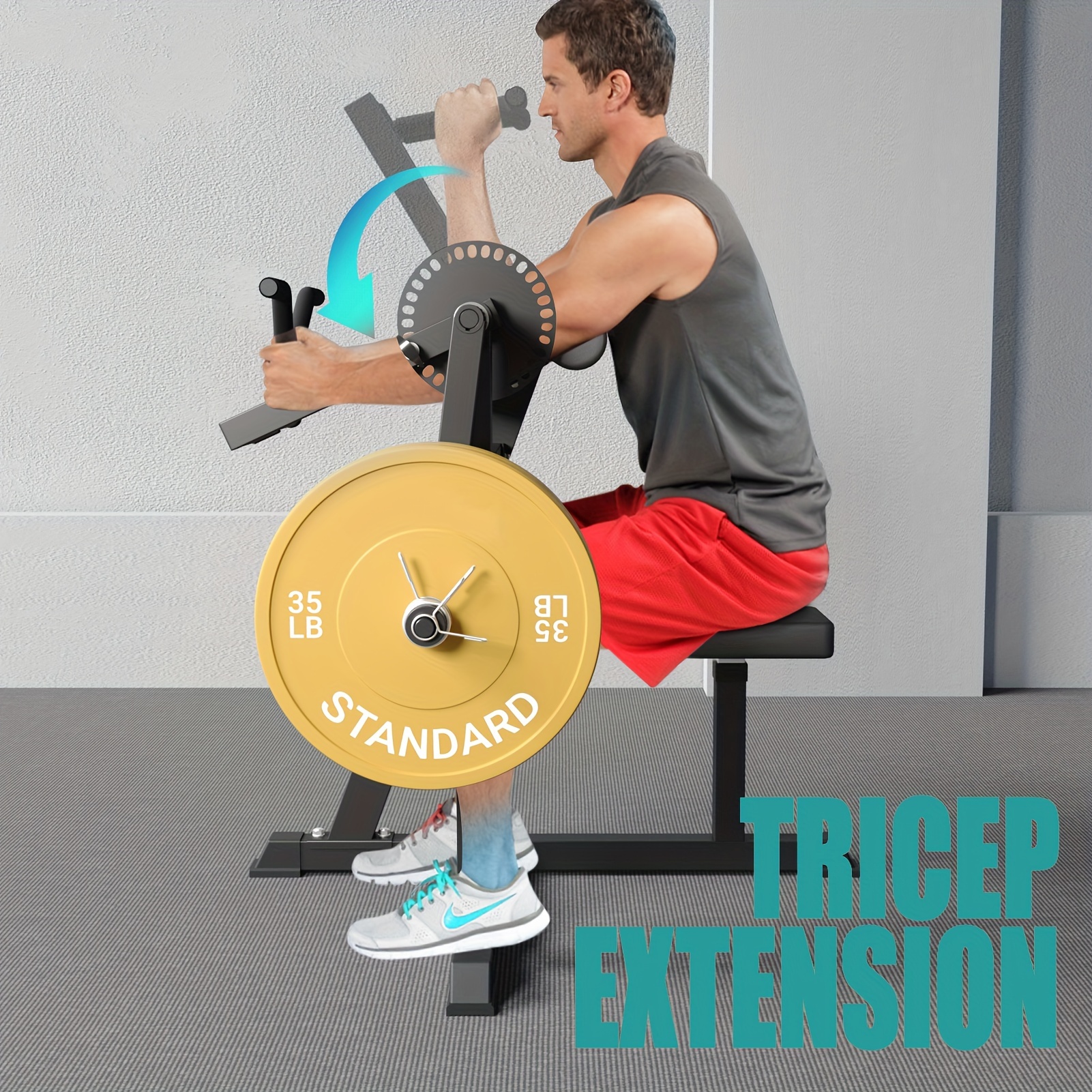 

2-in-1 Bicep & Tricep Press Extension Machine With Adjustable Seat For Isolation Training, Ideal Machine For Home Gym Workout Stations, Switching.