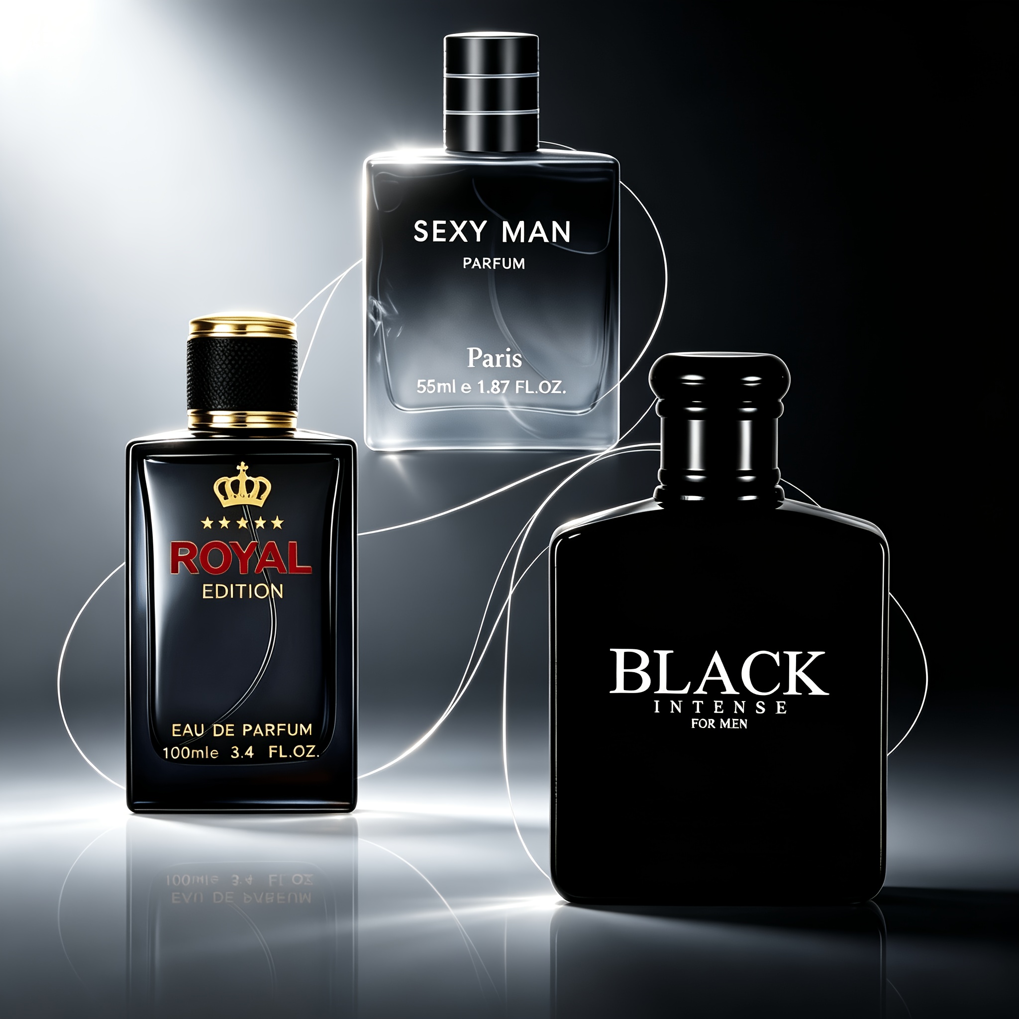 Image of 3pcs Luxury Men's Oriental Perfume Set + Long-lasting Eau De Toilette, 5%-15% Fragrance Concentration, 3-4h Scent , Multi- Fragrance, Ideal Holiday Gift For Men