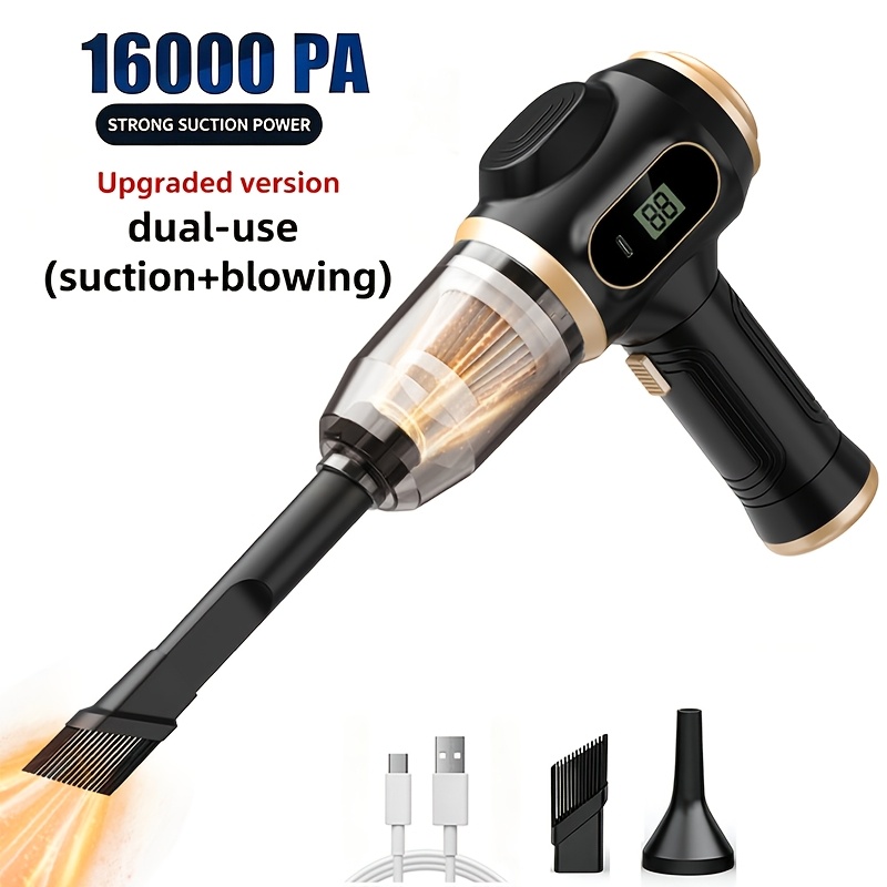 2026 Cordless Handheld Car Vacuum Cleaner 16000pa - Wireless Blower And Sweeper Dust Collector. 100w High Power, 9pcs Car Detailing Cleaning Kit