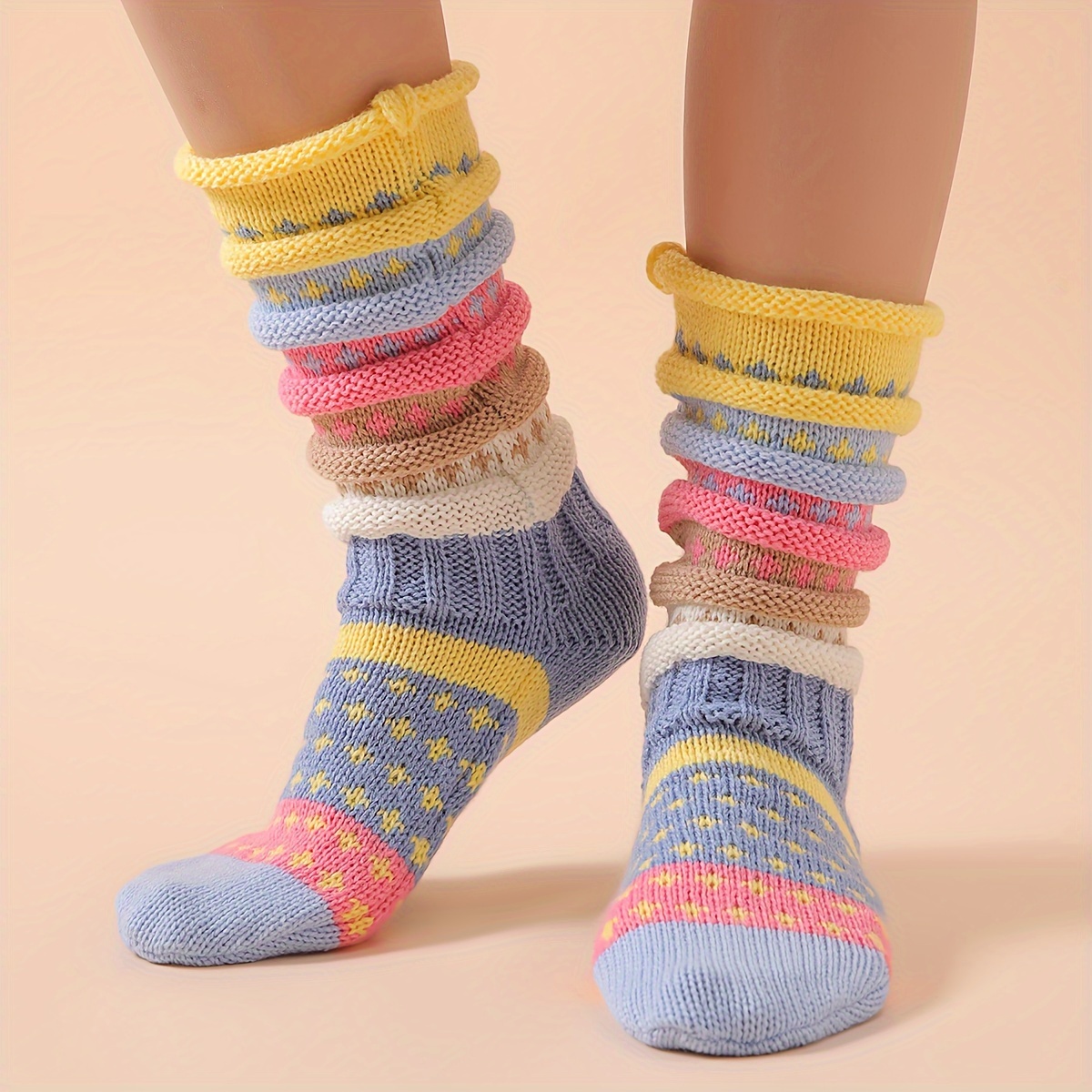 

[customer ] Cozy & Stylish Socks For Women - , Breathable Mid-calf With Warm Knit Design, Sports & Outdoor Activities