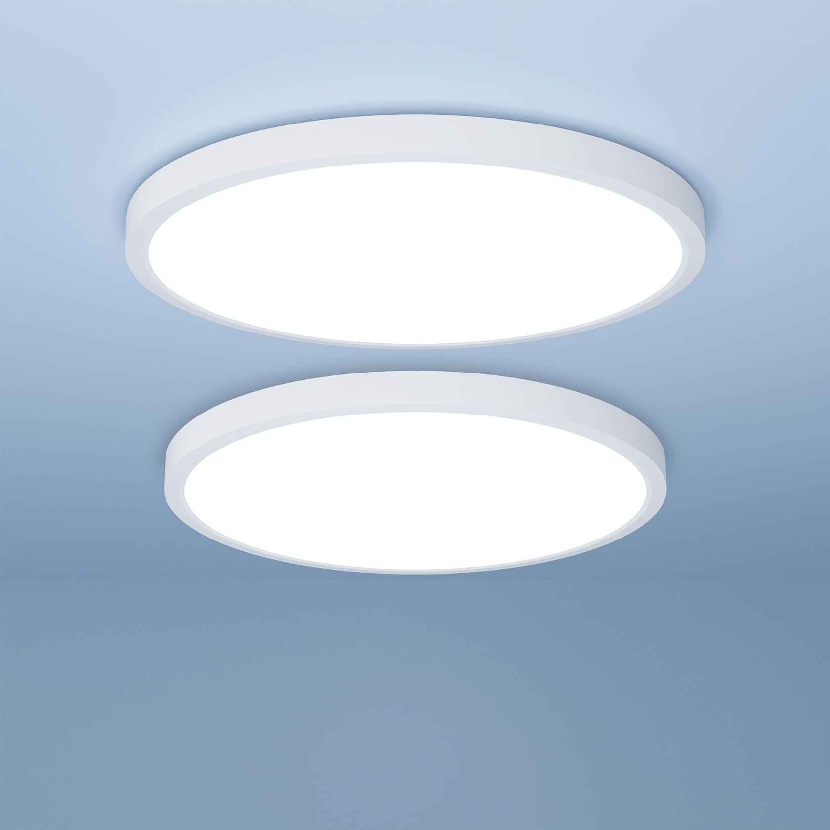 2 pack ultra thin led ceiling light 4000k neutral white 6500k cool white round ceiling lights for bedroom kitchen 18    22 x 1 7 cm non dimmable