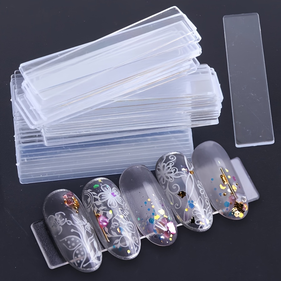 

10pcs Bâtonnets d'Affichage pour Ongles en Acrylique Transparent Art Lalic - Parfum, Batterie pour Vernis Gel & Ongles Press-On | Idéal pour la de Manucure, Salon &