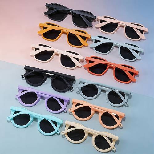 12pcs fresh macaron kids sunglasses birthday prom graduation versatile shades multi color affordable pack