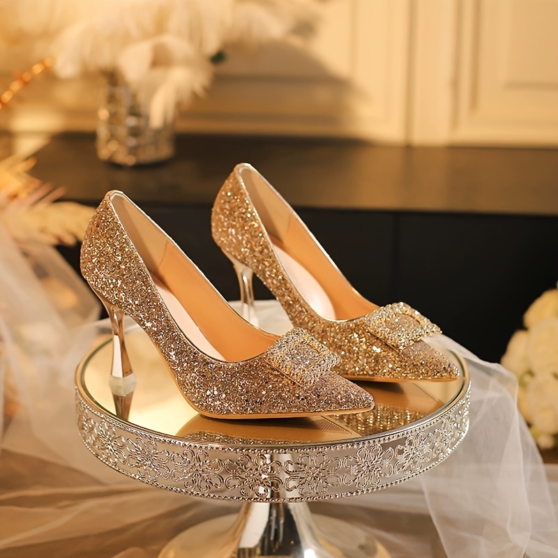 Wedding Bling Footwear Parisien Pearl Heels • Designer Wedding