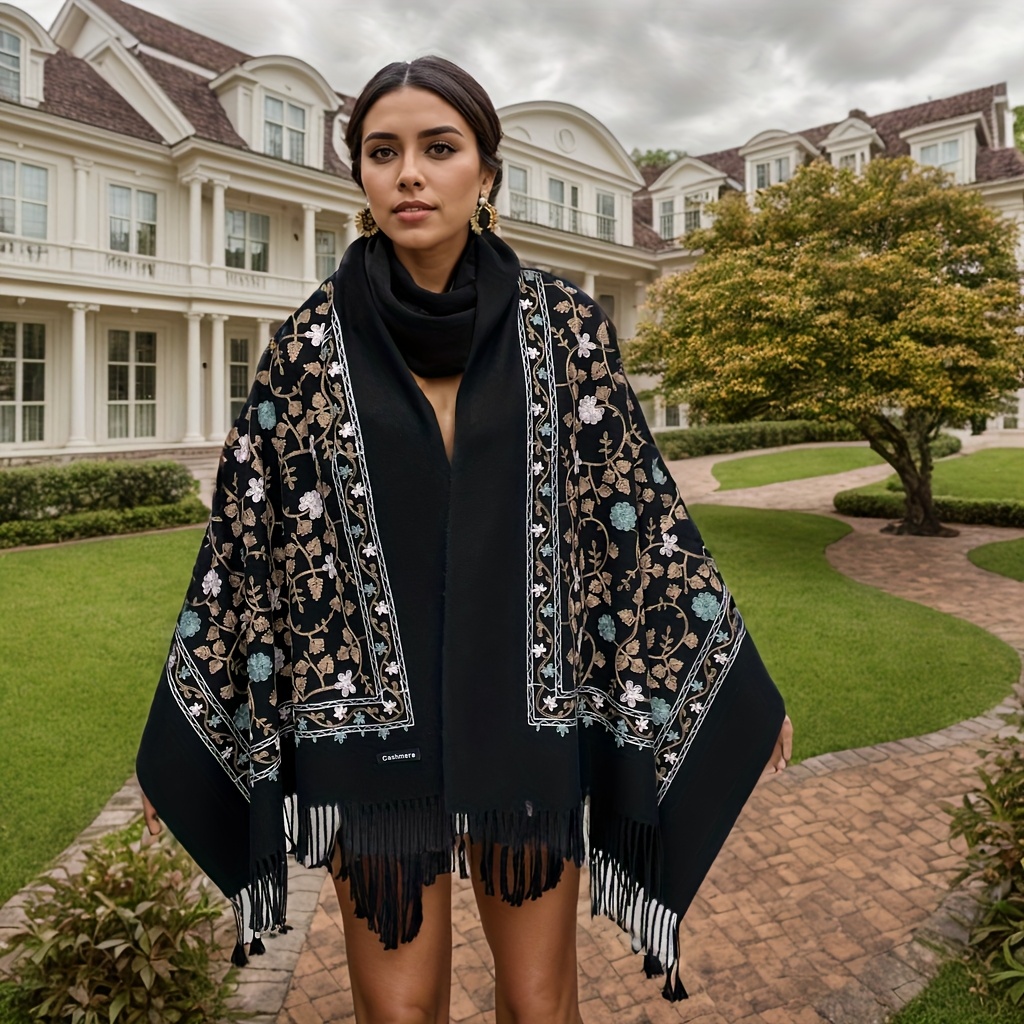 pashmina shawl wraps soft warm tassel scarf for wedding blanket