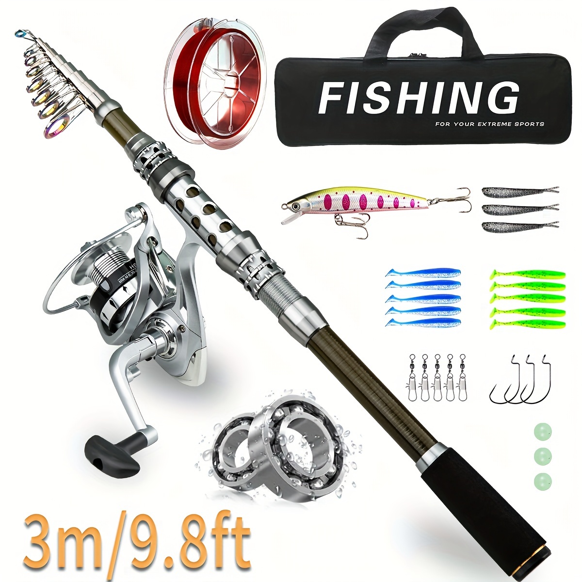Spinning Rod 13 Meter Fishing Pole Temple Fork Outfitters Professional  Spinning Rods 7'0" Medium Mod-