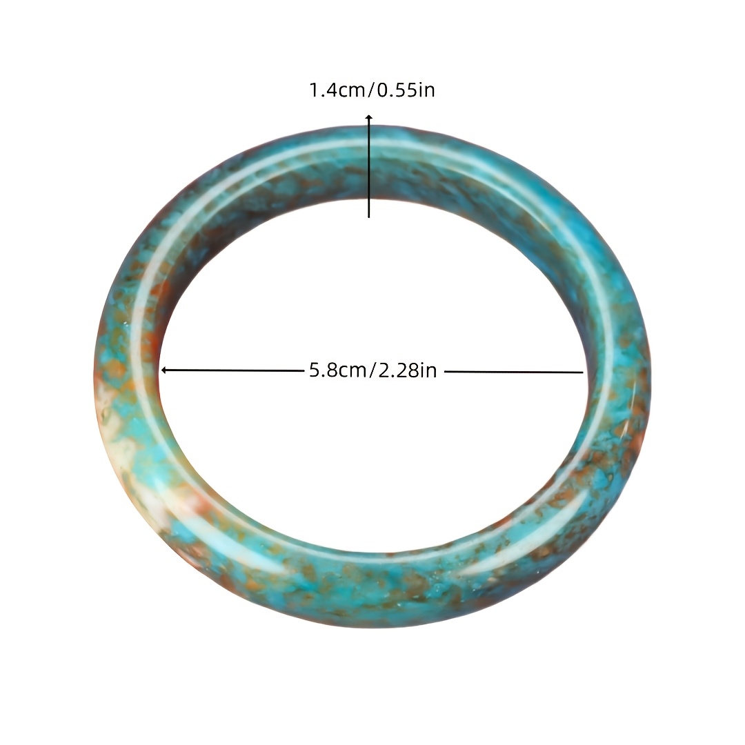 Unisex Raw Green Natural Stone Bangle, Couple Matching Gift