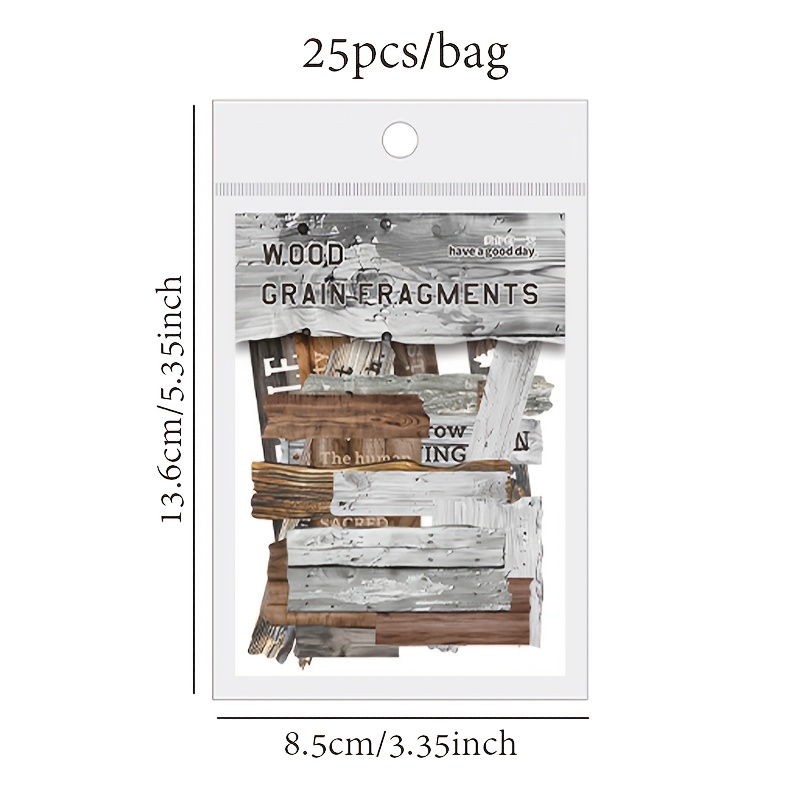 embossed hard card sticker pack 25pcs craft   stickers and journal making decoration Product details 0