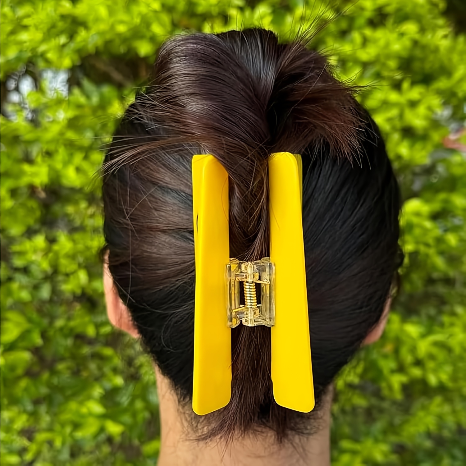 Overstimulating Attention Warning Hair Clips | Yellow, Clips, For Thick Hair, Plastic Material