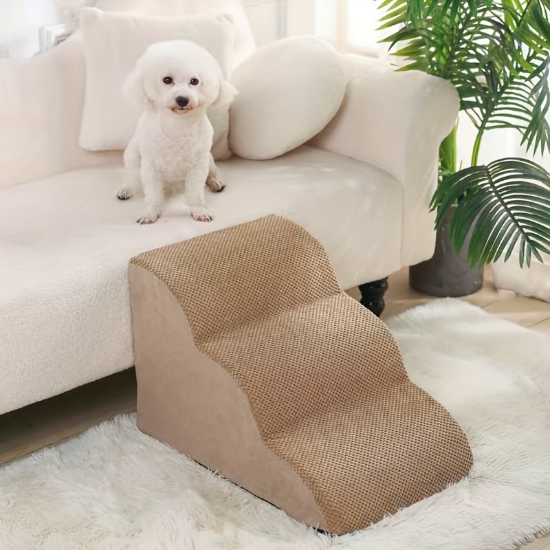 TEMU 1pc escalier pour chien et chat, lit canapé avec marches en éponge inclinées, style , à son état d'origine après compression, de l'éponge 28-30,