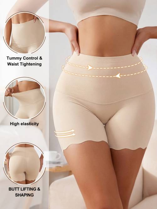 1pc womens casual daily all match seamless home pants invisible high waist lifting tummy control briefs