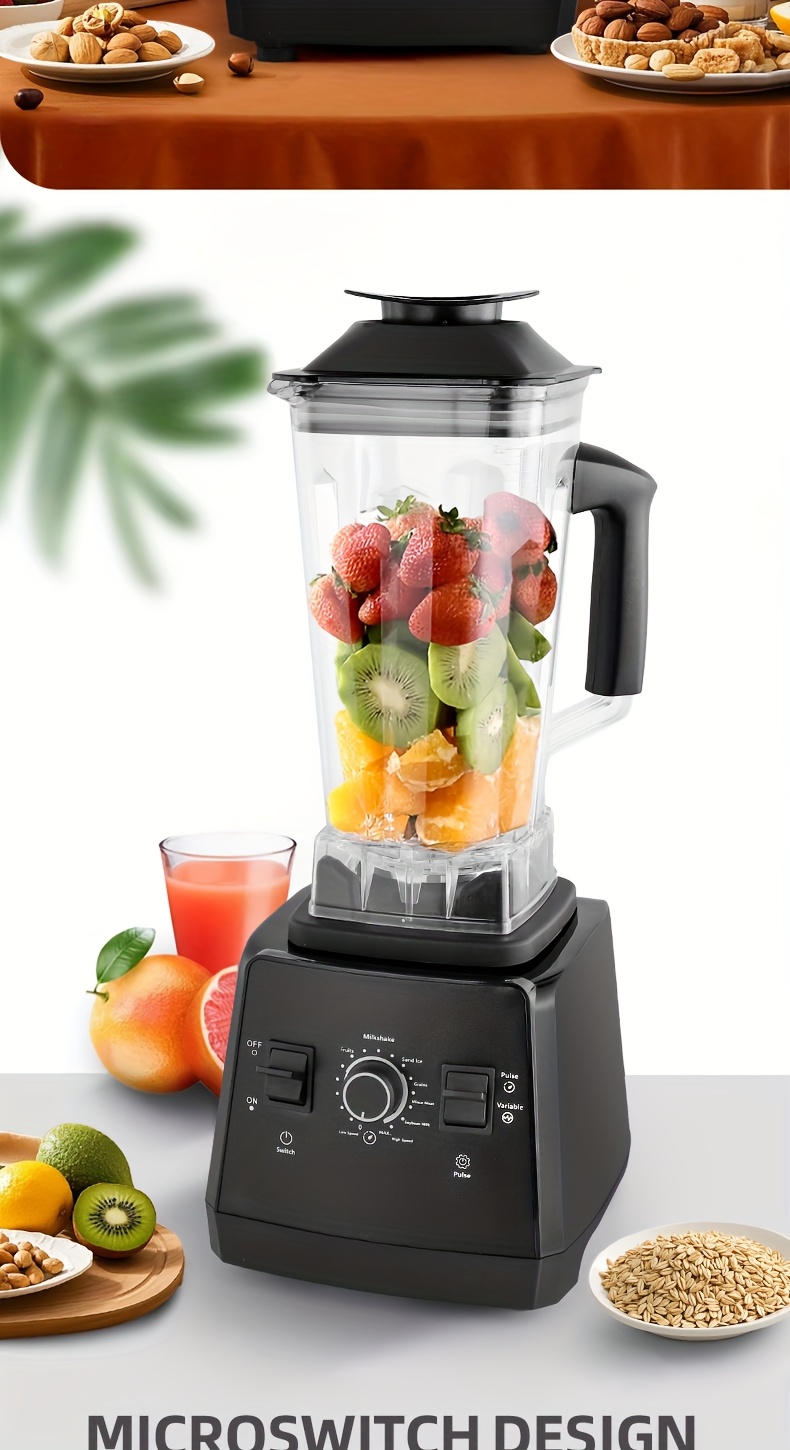 SENBOWE UK Plug 2 in 1 Multifunctional Food Processor Blender, Professional Juicer, Smoothie Blender, 500W Blender And Grinder Combination, a Powerful Kitchen Appliance with a 68Oz Capacity And 2 Complimentary Containers, Ideal for Ice, Grinding