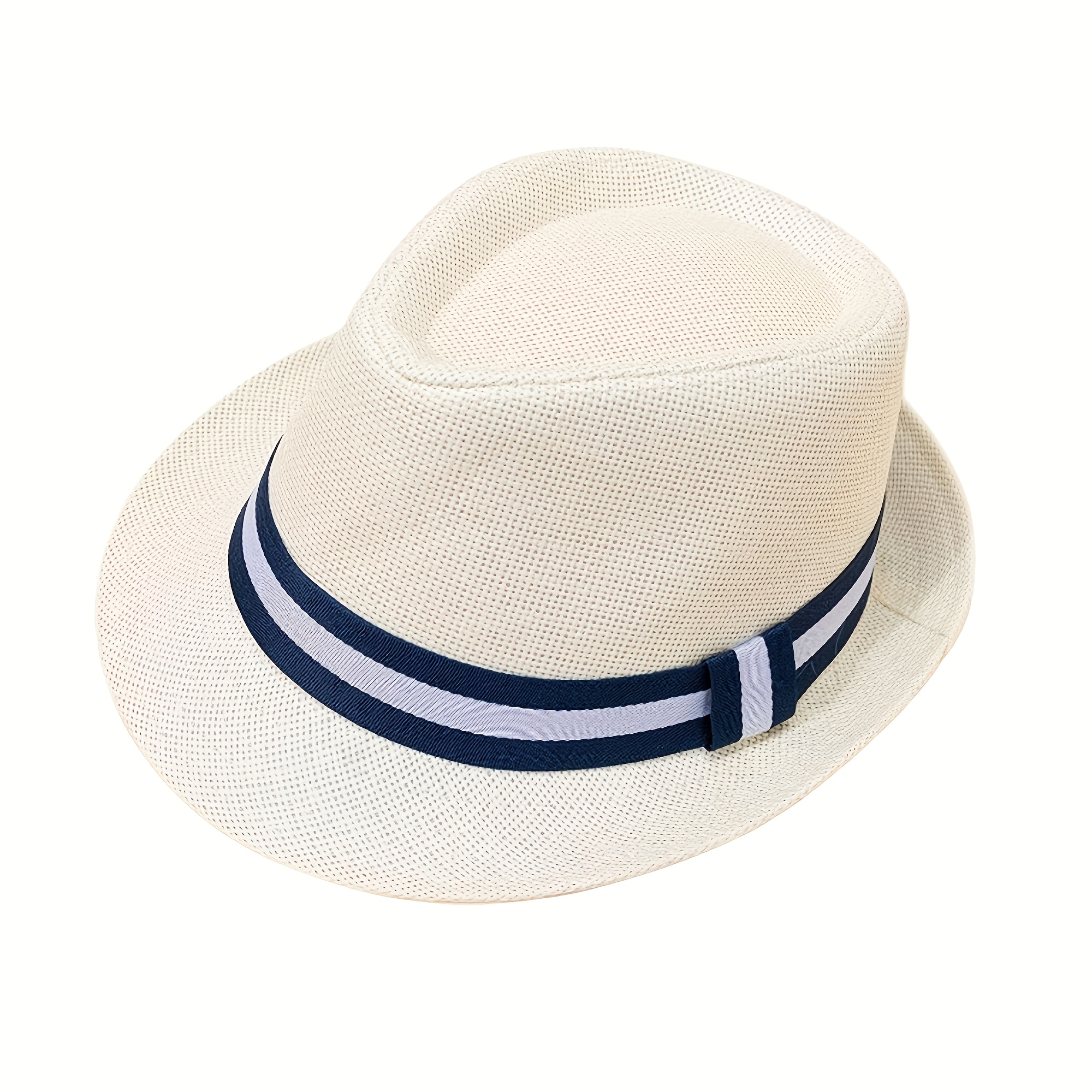 TEMU Chapeau Fedora Panama Rétro pour Homme, avec Motif d'Arbre et Décoration à Ruban, Respirant et Rafraîchissant, Idéal pour les d'Été Air pour ,