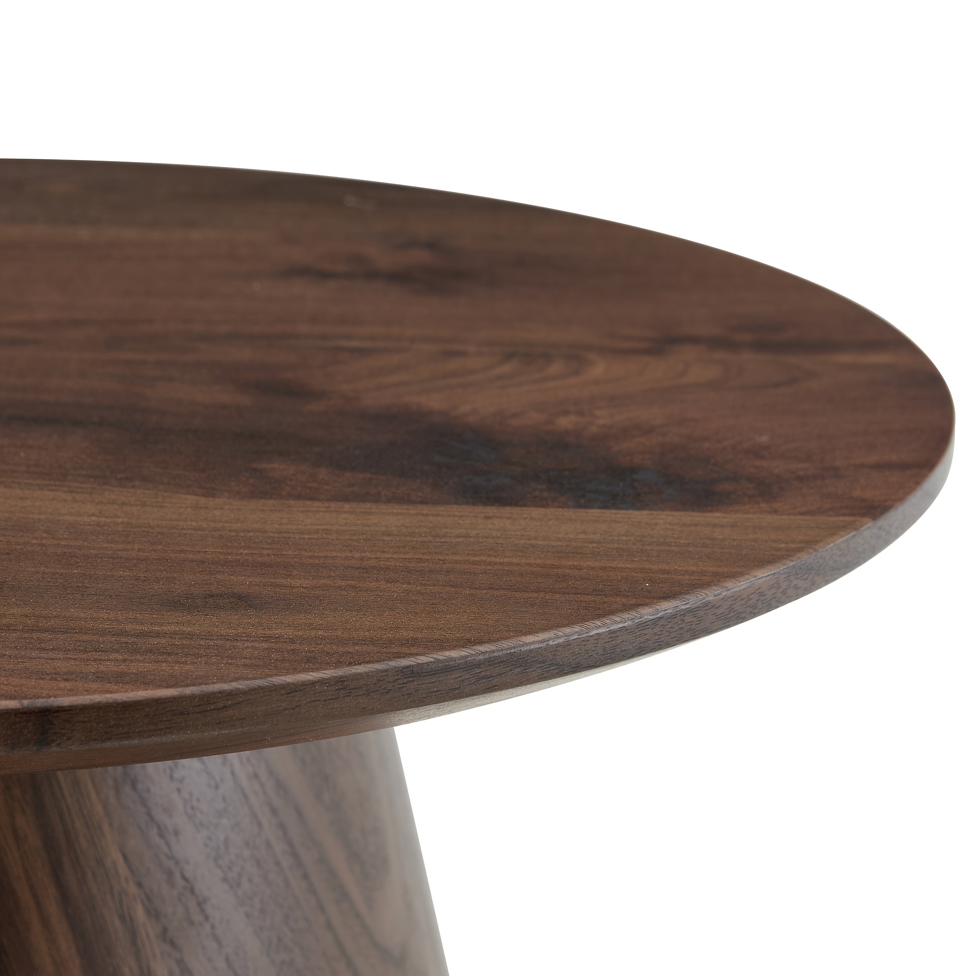 Round Coffee Table 23.6 Inch Modern Minimalist Small Space-Saving Low Table with Smooth Tabletop & Engineered Wood/MDF Top, Suitable for Living Room, Bedroom, Apartment, Office - Assembly Compact Circular Furniture for Small Spaces