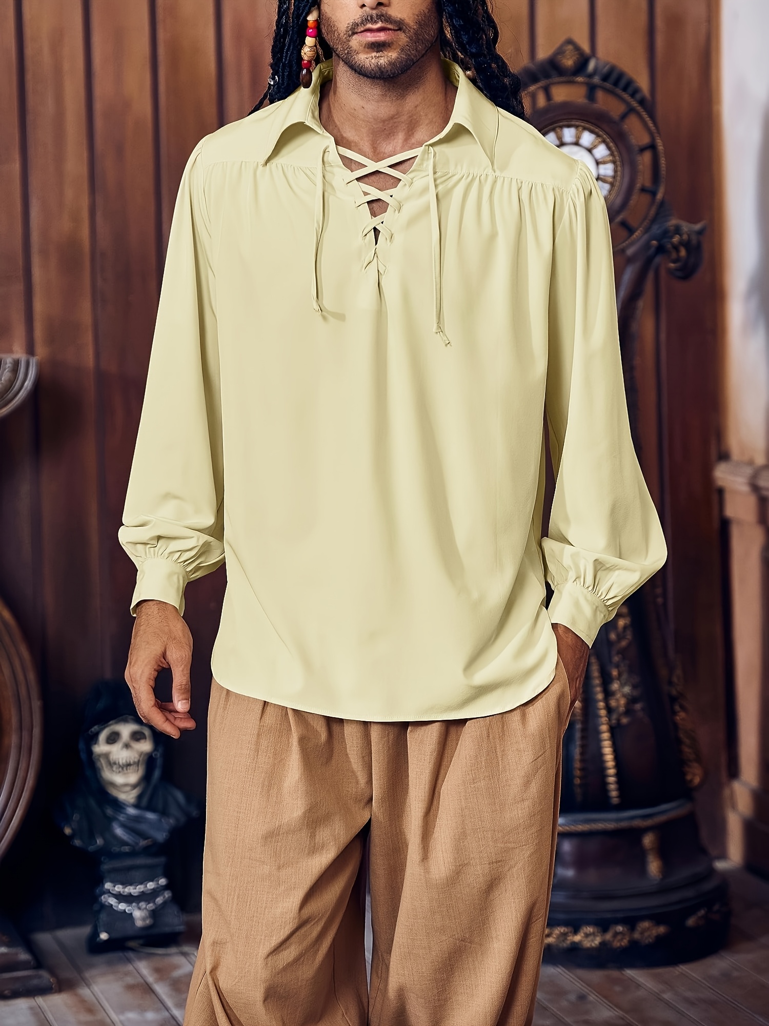 Shirt Camisa Pirata Hombre Medieval Clothing Camisa Estilo