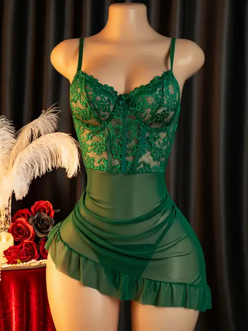 dark green lingerie dress Women's Green Sexy Lingerie & Intimate Apparel