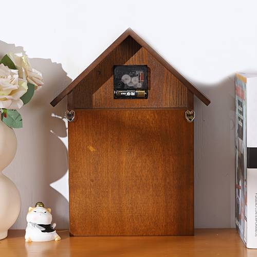 cover decoration hook silent small wall clock entryway key hook rack storage