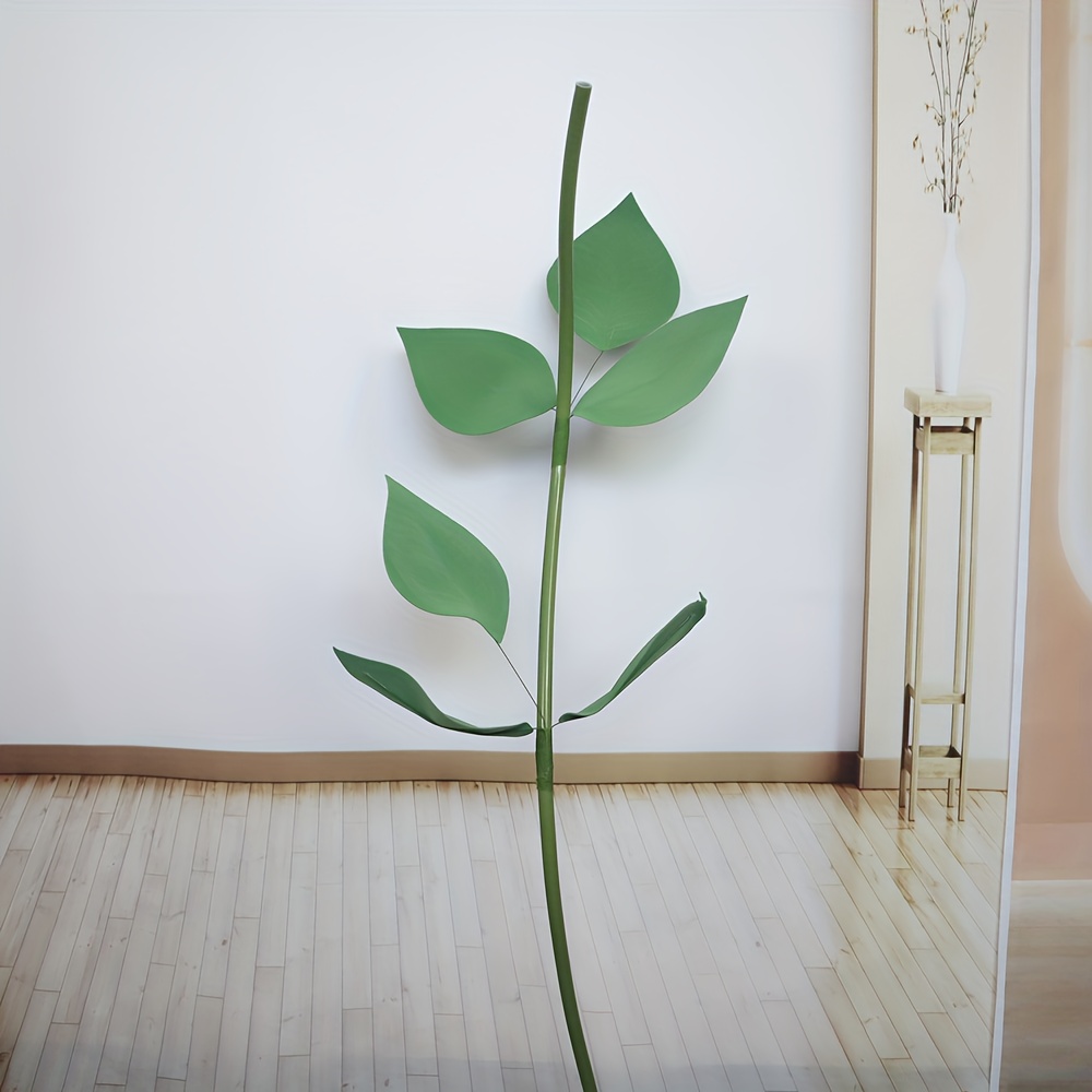 Image of 140cm Pe Green Flower Pole Artificial Flower Pole Simulation Large Landing Display Wedding Decoration Home Garden Garden Punch Card Props Simulation Flower Pole