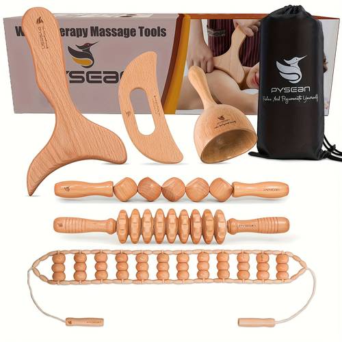 7 6 5 in 1 wooden massage set manual massager relaxation and muscle massage tools