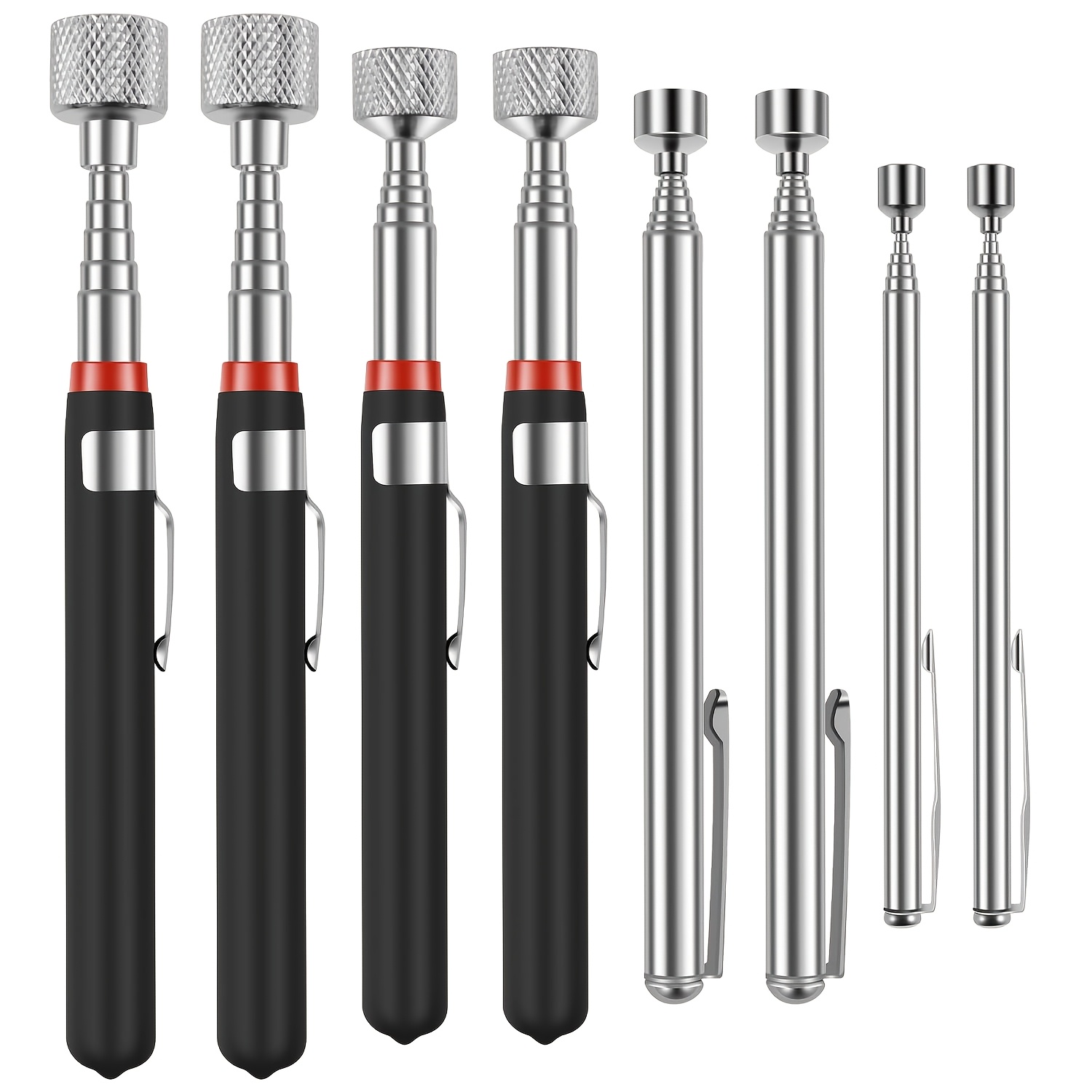 Image of 8pcs Set Of Magnetic Telescopic Rods, Expandable Magnetic Telescopic Rods, Telescopic Magnetic Rods For Picking Up Metal Parts And Small Objects (1.5lb/3lb/10lb/15lb)