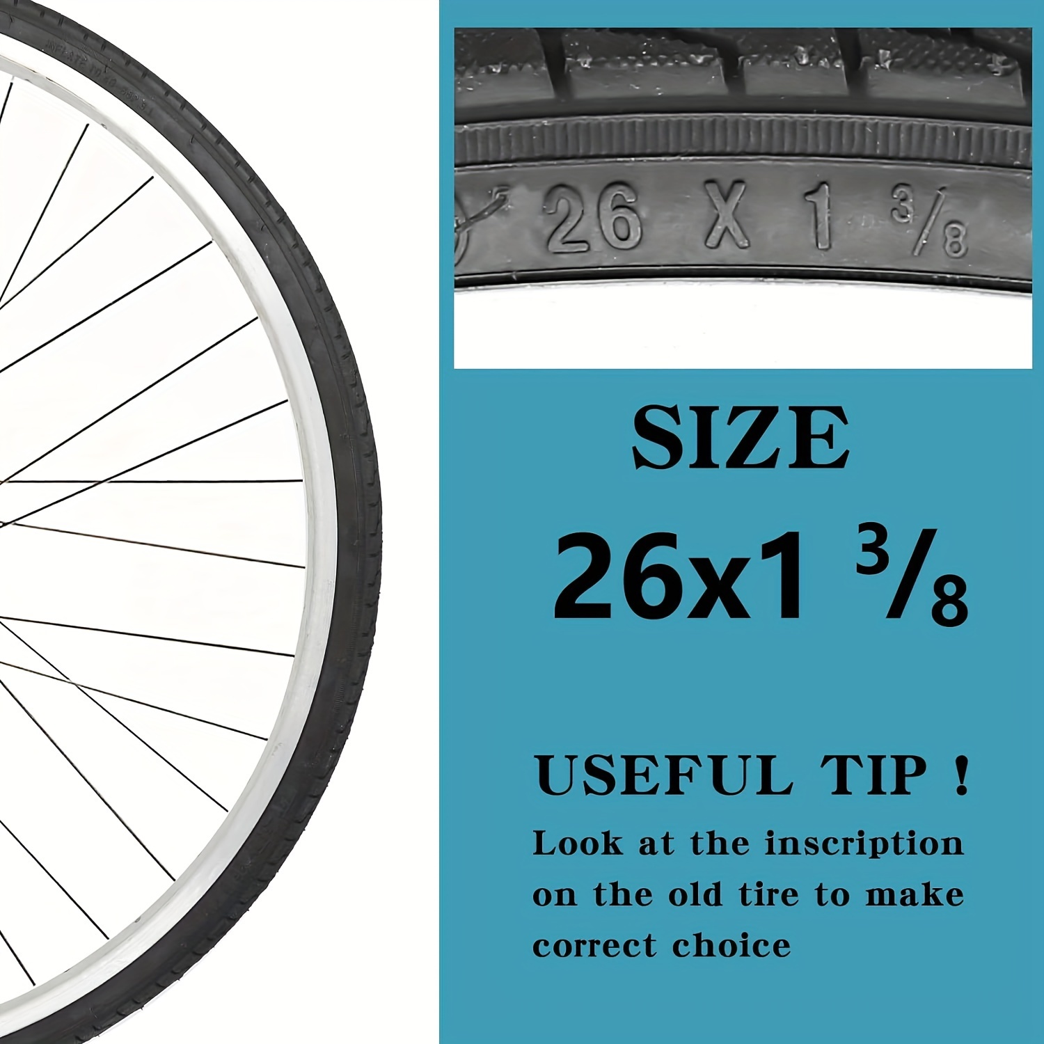 Bicycle Tire Size 26 Inch Bike Tire In Mm Bicycle Wheel Road Bike - Main Image