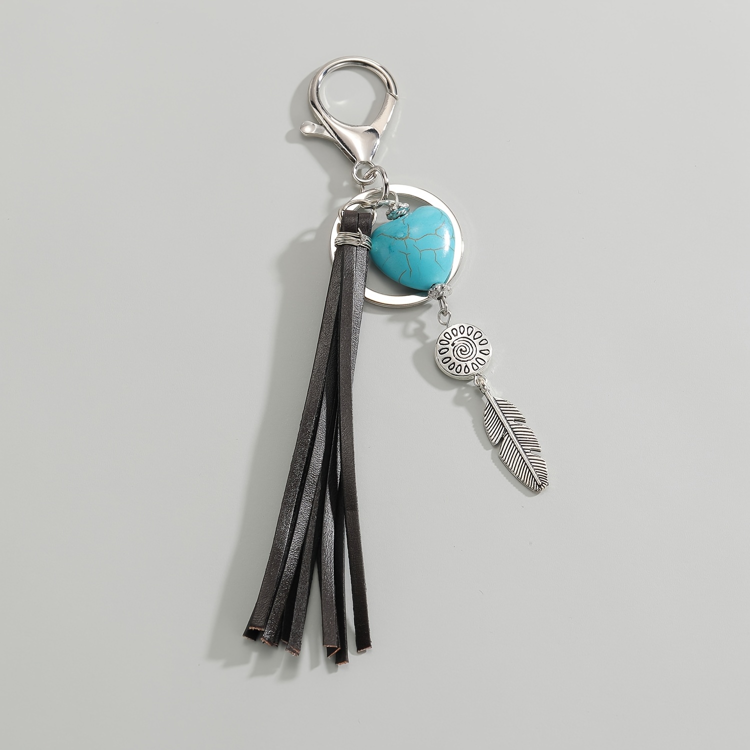 western style fringed turquoise cross leaf horseshoe pendant Temu