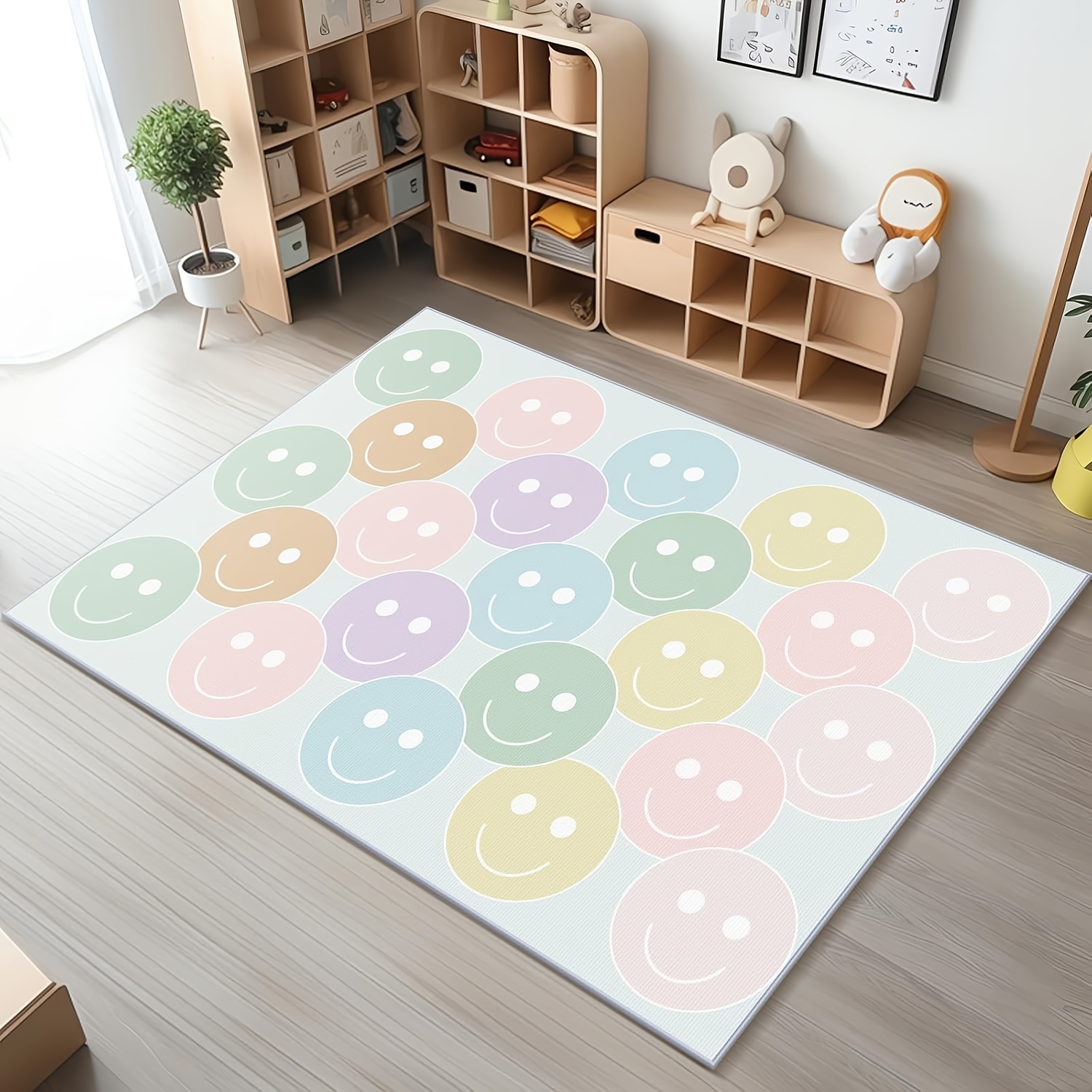school style soft  ow smile cross education area mat large multicolor classroom carpet for students soft play mat for teaching game room