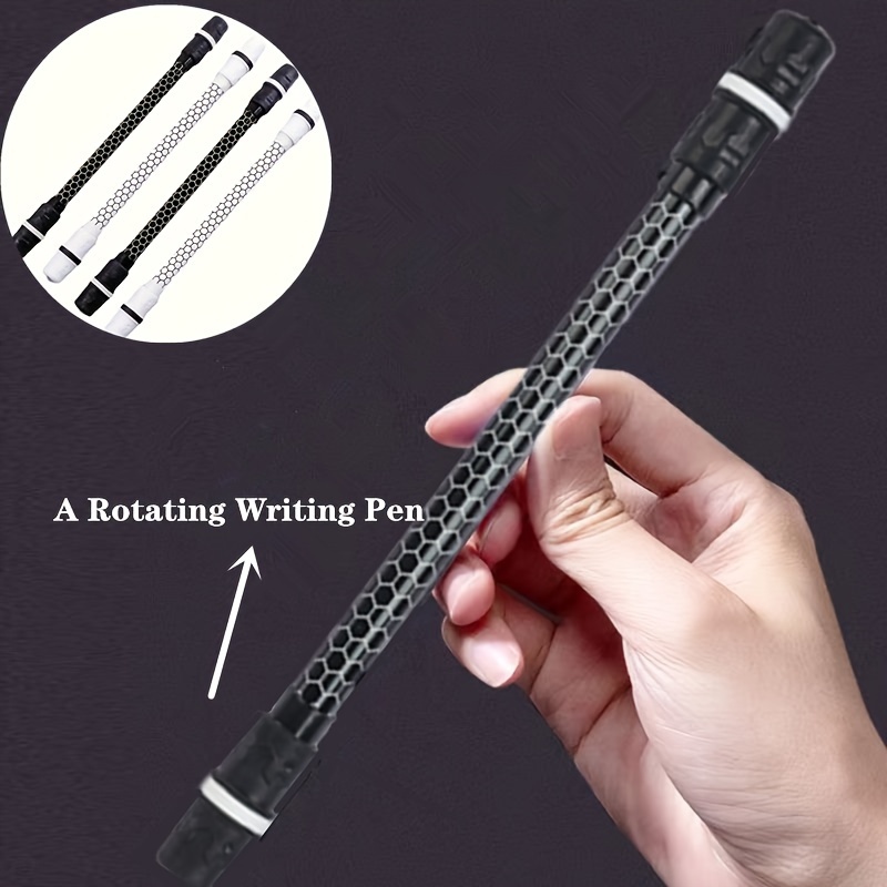 

1pc Creative Shock-absorbing And Minimalist Black And White Rotary Pen With A 0.5mm Refill. Beginner Rotary Pen Gift Pen With Random Colors