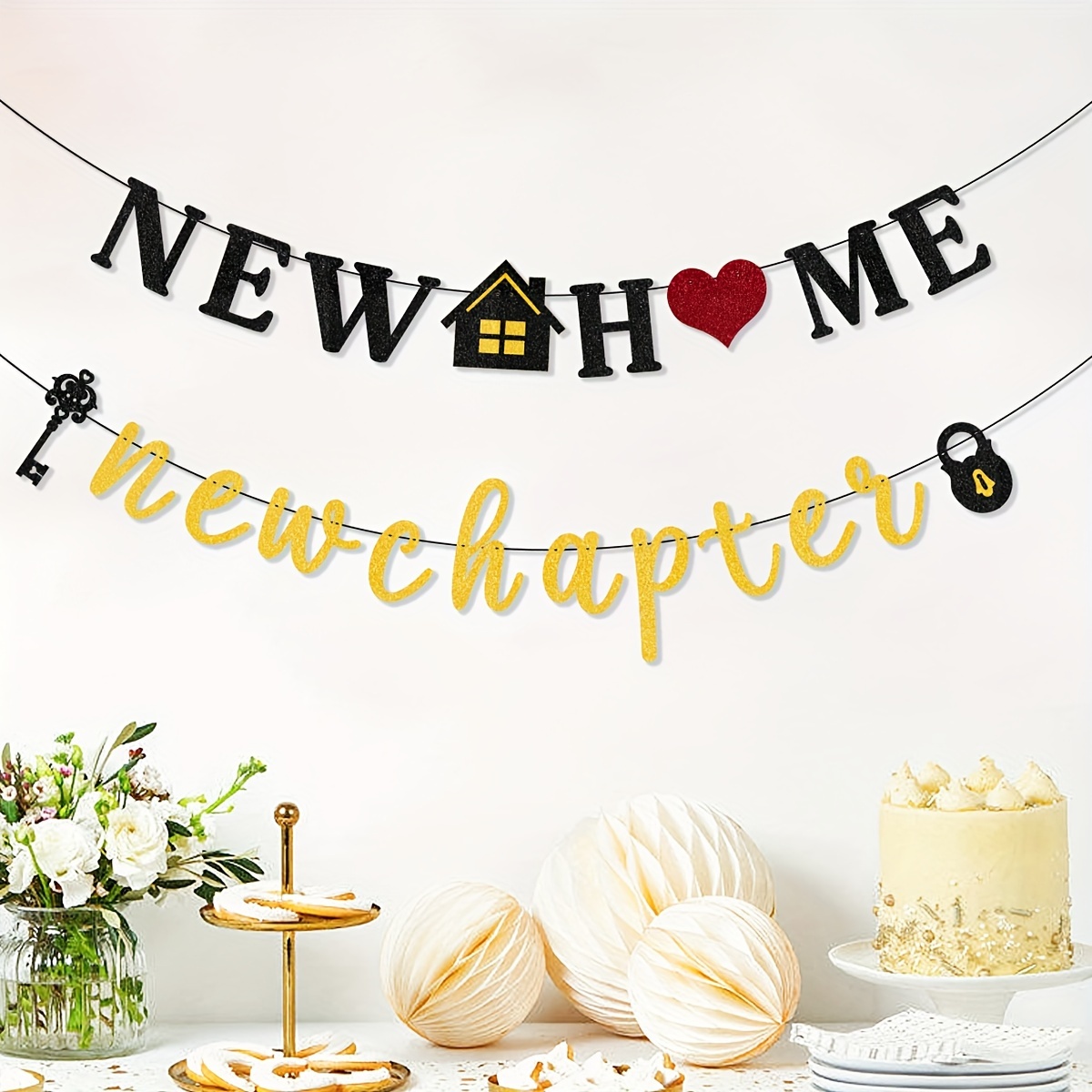 Heimkehr Party Deko Willkommen Zuhause Dekoration Set – 2-teiliges Banner Mit „Welcome Home“ & „We So Miss You Much“ – Schwarz Mit Rotem Herz – Ideal Für Wiedersehenspartys, Überraschungen & Heimkehr-Feiern