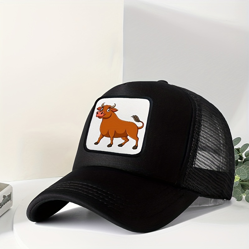 Cute Cow Pattern Baseball Personalized Trucker Hat - Temu Canada