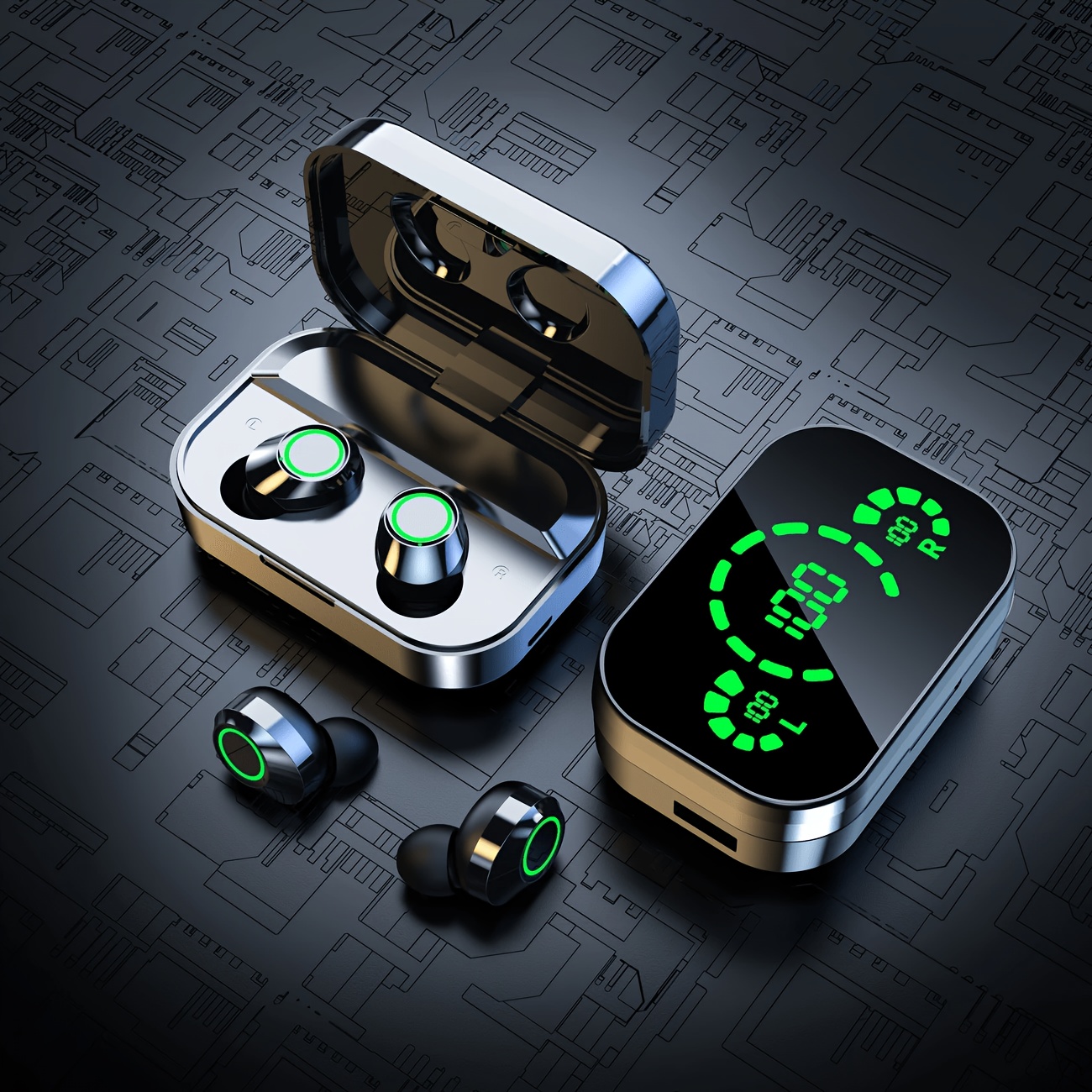 TEMU 2026 Al Wireless Driver Wireless In-eartranslation Earbuds Translate 100+ Languages, Usb Type-c Charging Real.time Translation Headphones,