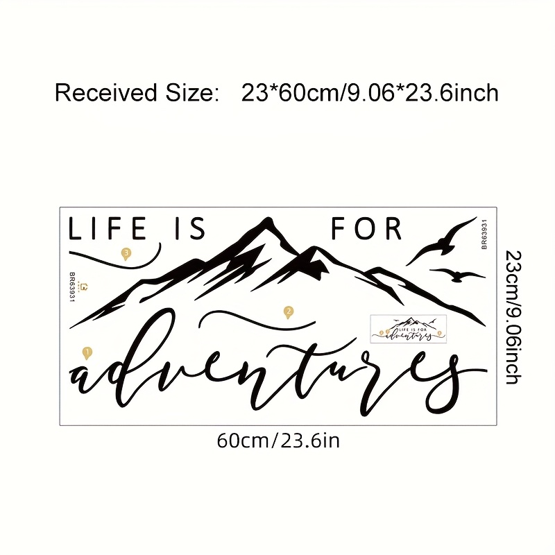 Image of For " Eagle & Mountain Scenic Wall Decal - Reusable Self-adhesive Vinyl Sticker, Contemporary Style Motif For Bedroom And Living Room Decor, Bedroom Wall Art | Modern Wall Art | Sticker, Eagle Decor