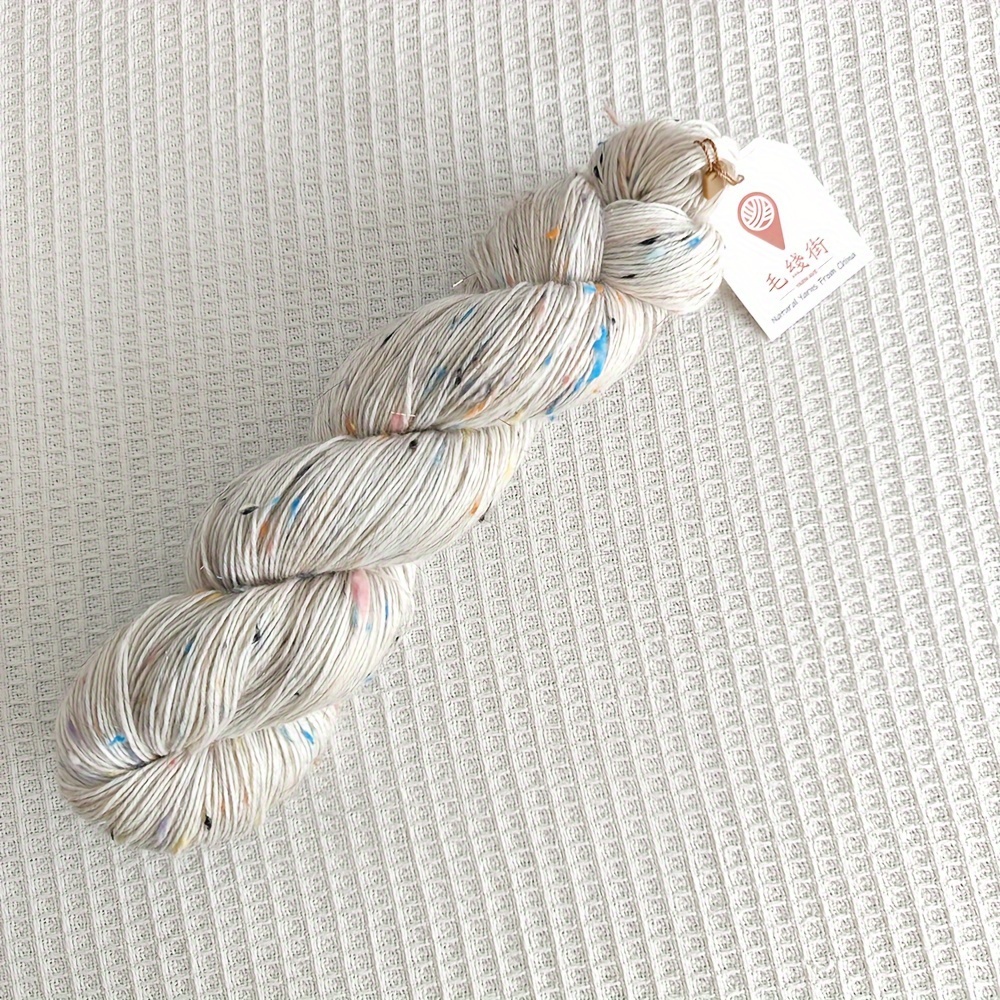Image of 1pc 100g Merino Wool Nep Yarn, Soft Fancy Yarn For Knitting&crocheting Sweater Cardigan Pullover Scarf