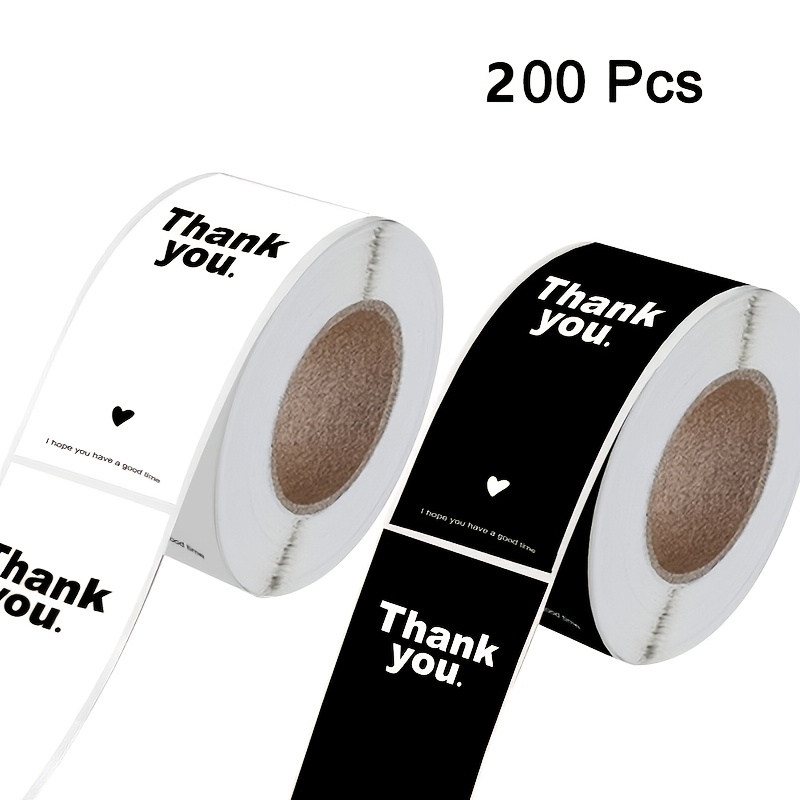 TEMU 2 Rotoli 200 Fogli Adesivi Sigillo di Ringraziamento e , Carta Autoadesiva per Confezioni Regalo, Adatti per Confezioni Regalo, Etichette