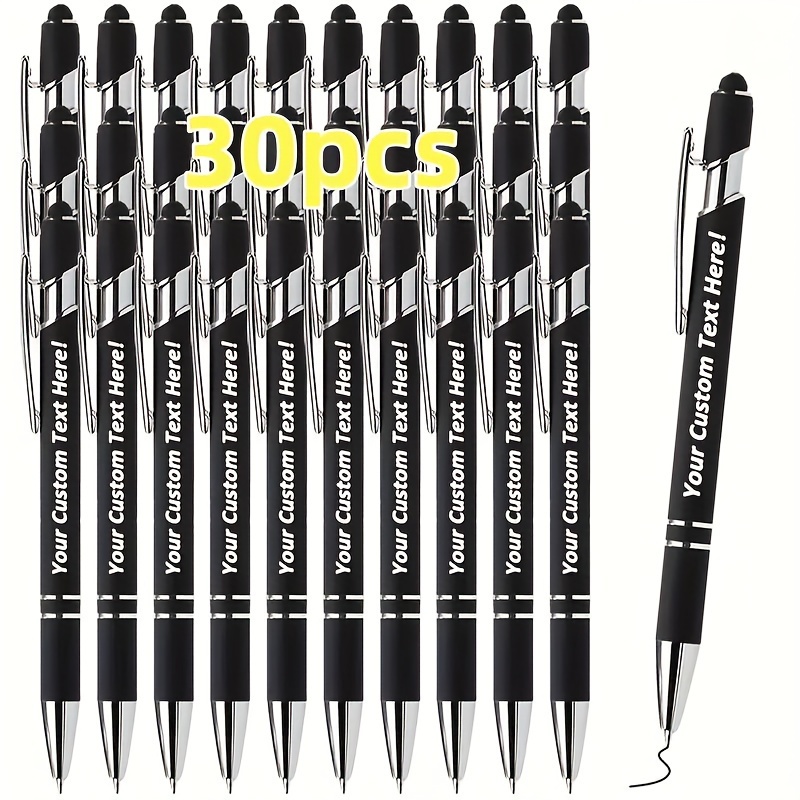 TEMU Anpassade gravyrballpointpennor 30/60/90pcs Set - Personligt, Lätt skrivning, Touchskärmskompatibel,…: retailer-supplied image