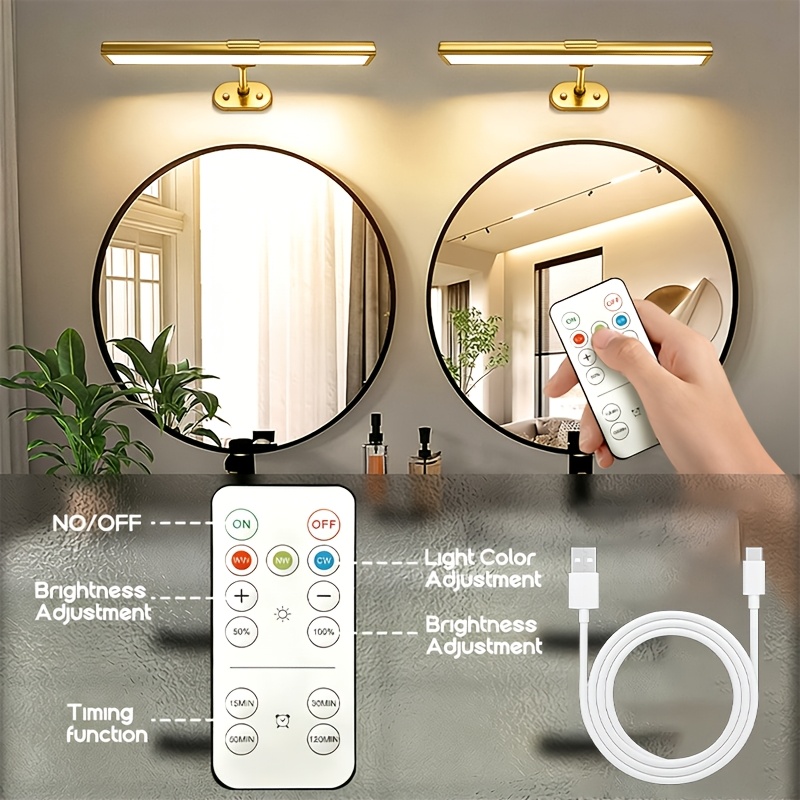 Dimmable LED Display Light with Remote Control and Adjustable Mount