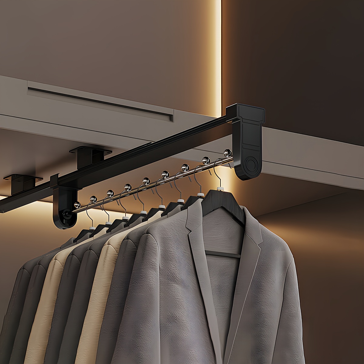 

1pc -out Clothing Rod, Clothing , Top-mounted , And -saving Are Specifically For Bedrooms, Wardrobes, Homes, And Dormitories.