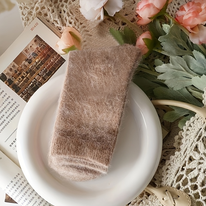 1 Pair Autumn Winter Soft Mid-calf Socks, Winter Socks
