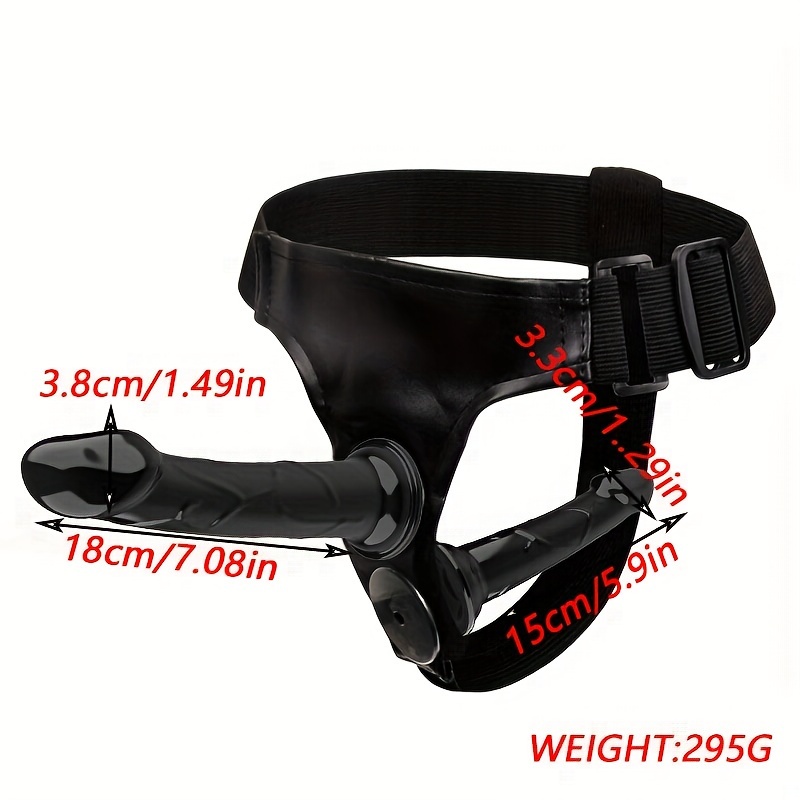 Realistic Double Penis Strap-On Dildo with Harness Belt