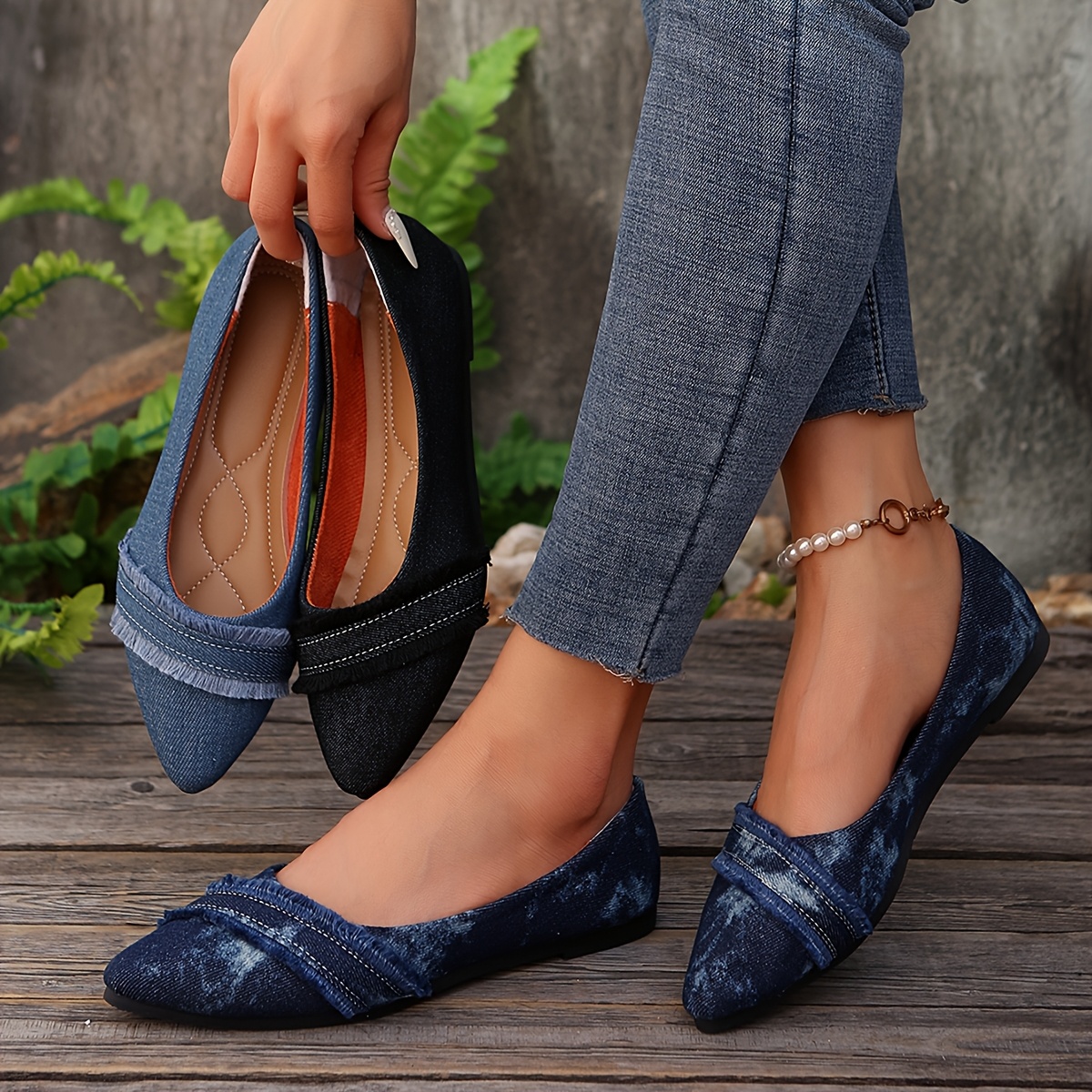 Flat Shoes Ladies Shoes Jeans Korean Fashion Women Doll Shoes