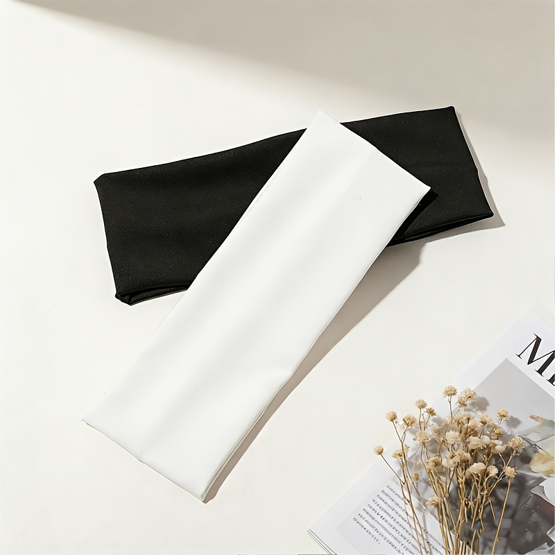 TEMU 2pcs/3pcs Solid Color Women' Headbands, Black And White Set, Spring/summer Lightweight Breathable Headbands, Sports Sweat-absorbing Hairbands,