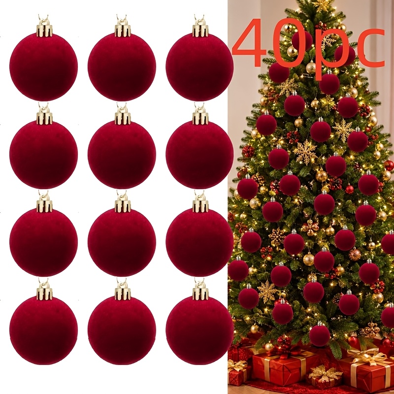 TEMU Ornamento natalizio grande in velluto da 6 cm, decorazione per la casa per albero �� per Halloween, del Ringraziamento, compleanno e artigianato