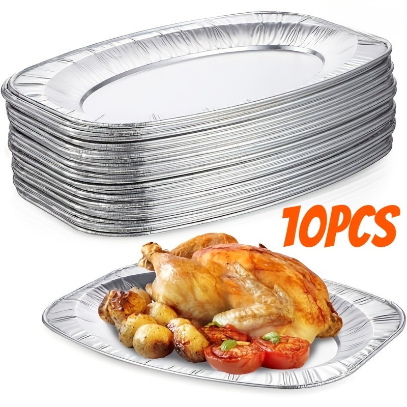 TEMU Aluminum Foil Dinner Plates Pans Aluminum Foil Pans For Baking And Serving