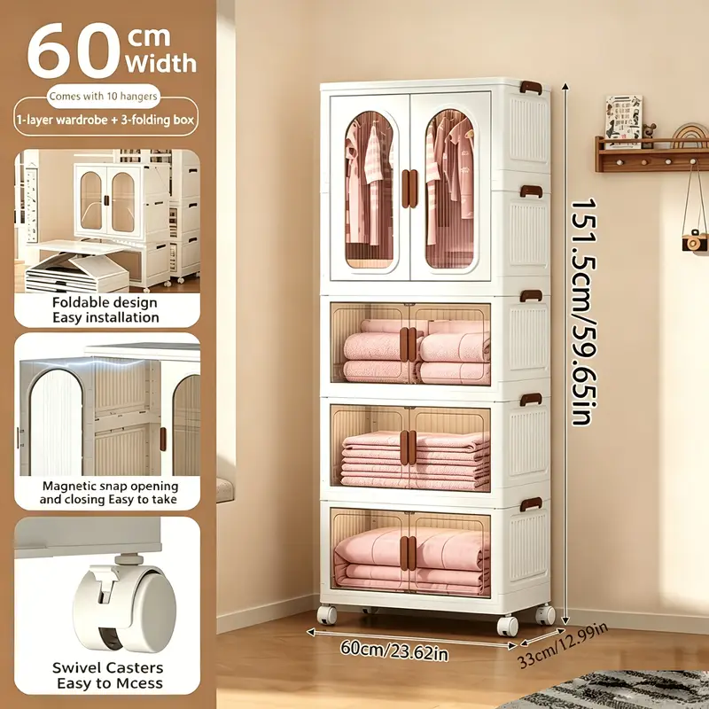 mehrschichtiger stapelbarer kleiderschrank kunststoff 10