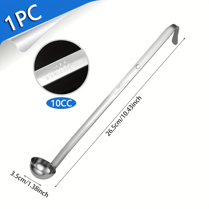 TEMU 1pc, High-quality Stainless Steel Long Handled Sauce Spoon, Seasoning Spoon/mixing Spoon/measuring Spoon/portion Spoon, And Durable Kitchen