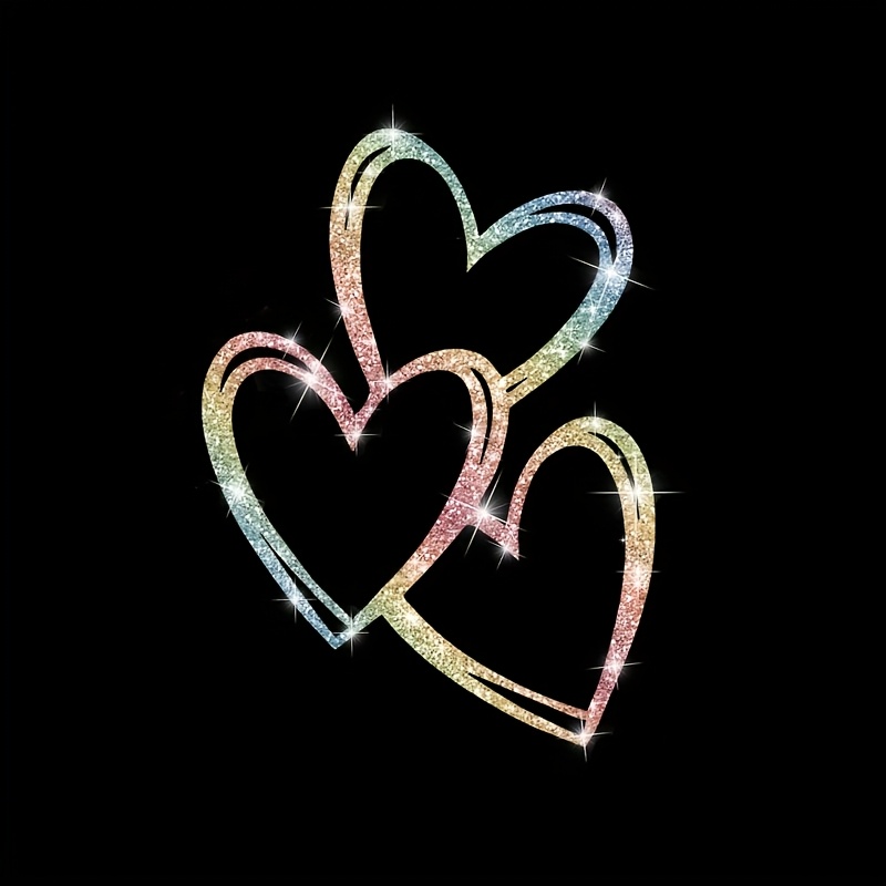 Shiny Reflective Vinyl Heart Sticker For Car Windows, Laptops, Home Decor Fashion Decals