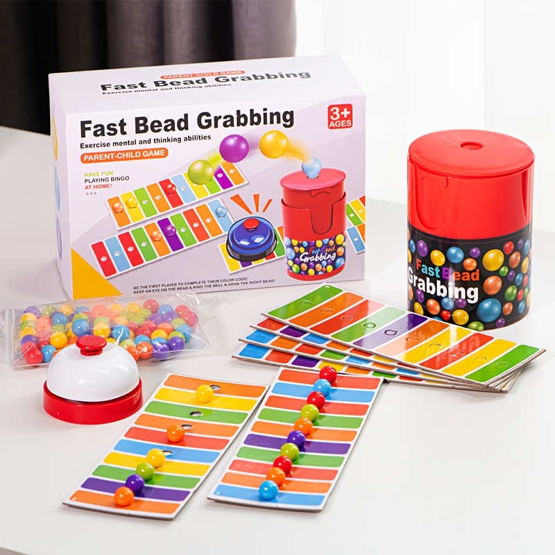 Color Matching And Grab Machine - Board Game With Colorful Beads, Durable Plastic For Birthdays, Creative Gift Idea