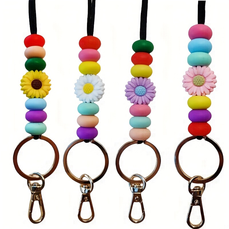 Silicone Beads Beaded Lanyard Retractable Easy Pull Buckle - Temu